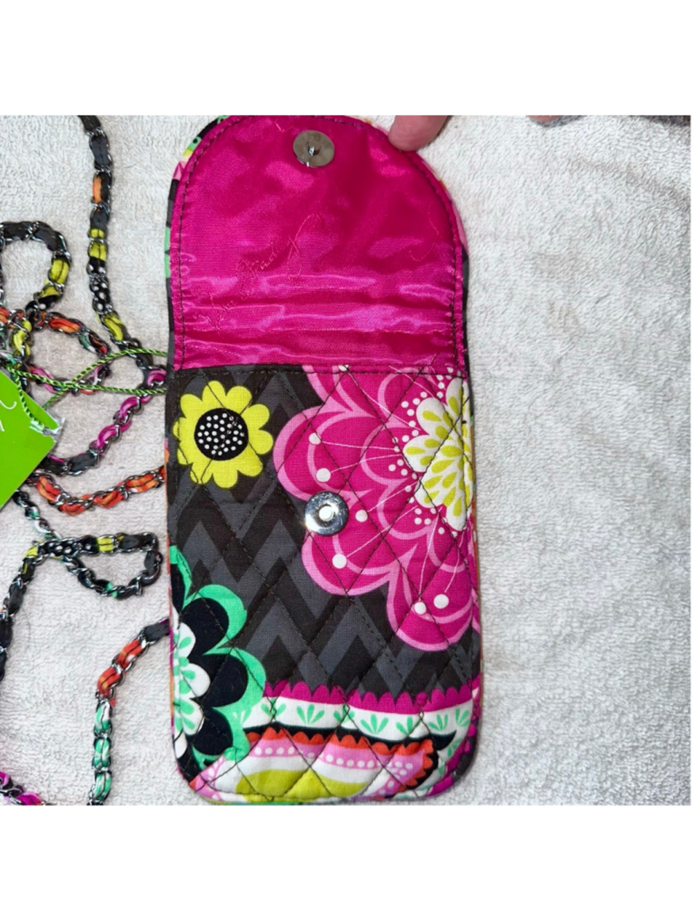 NWT Vera Bradley Ziggy Zinnia Cell Phone Holder Crossbody Purse #13302-163 - Picture 4 of 8